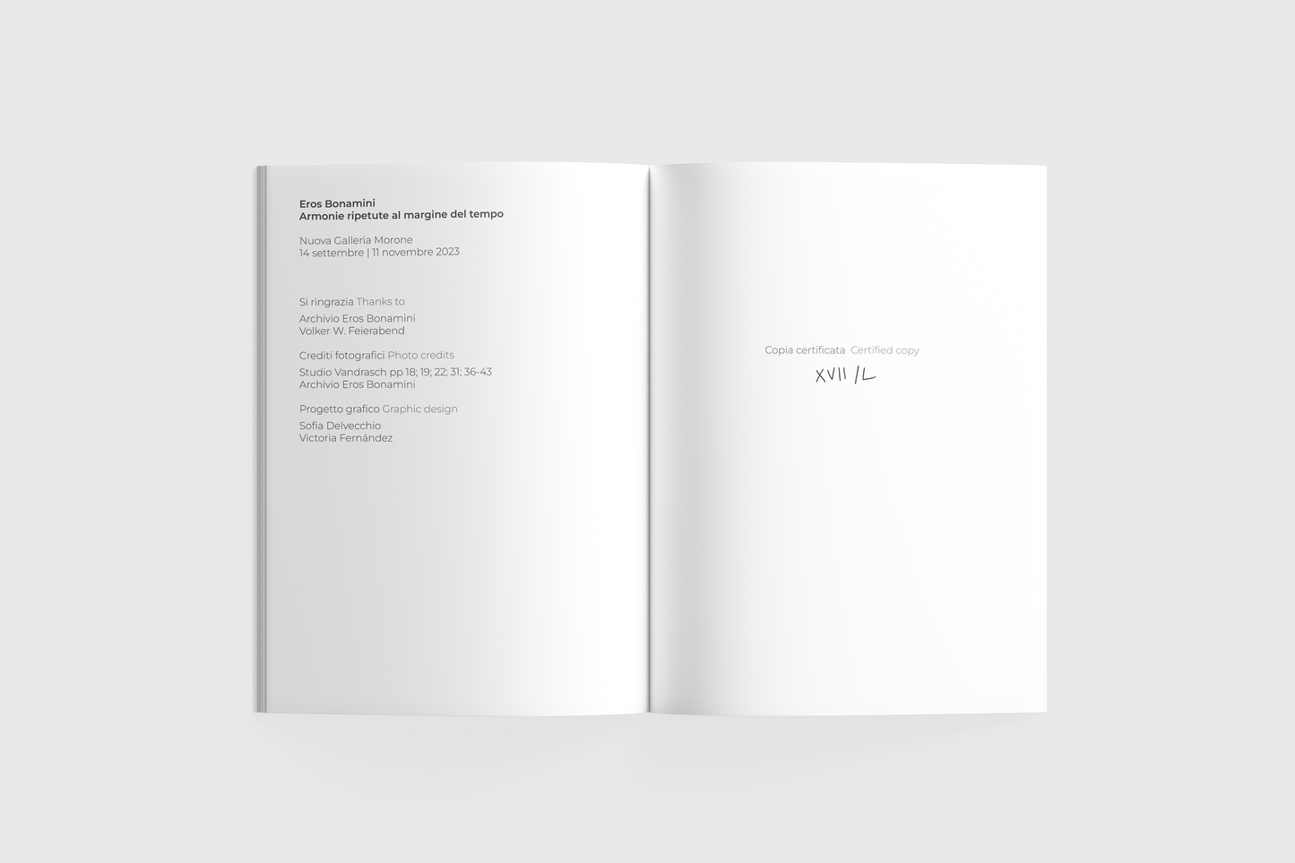 EROS BONAMINI | ARMONIE RIPETUTE AL MARGINE DEL TEMPO | Steel Edition